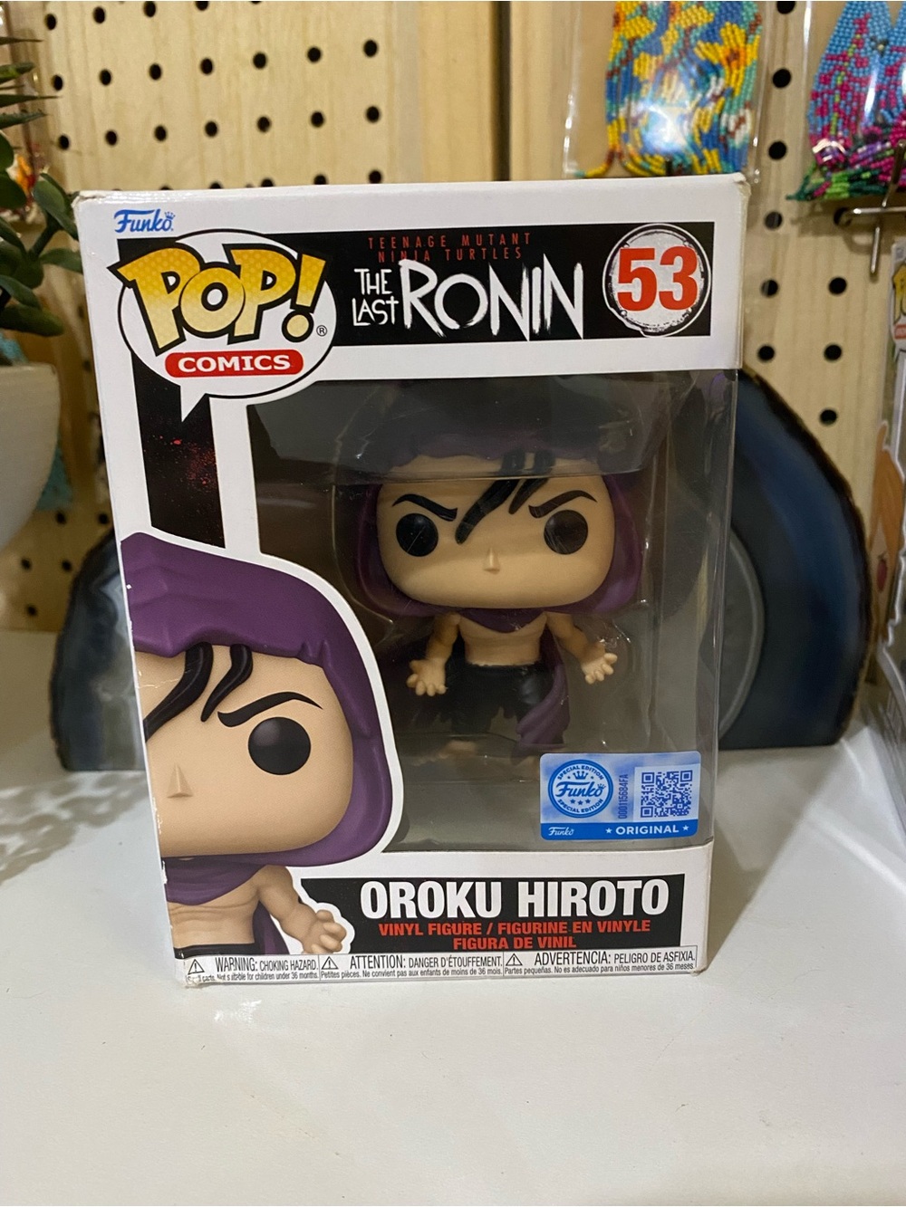 Funko Oroku Hiroto Figure with Purple Hood & Black Details